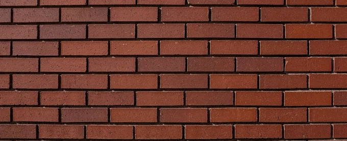 Muro de tabique de barro cocido a soga, visto de frente